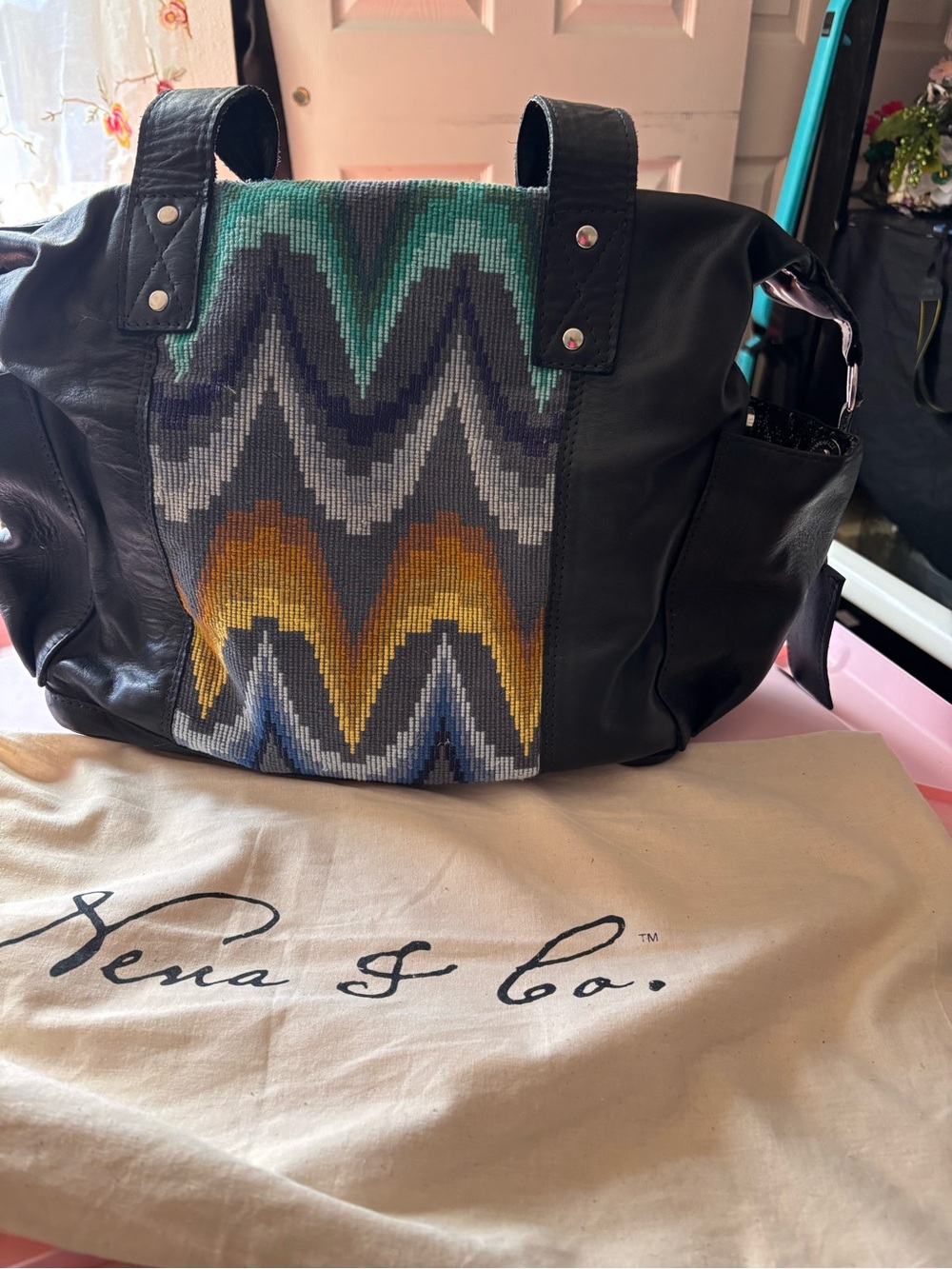 "Nena & Co. Heritage & Society Convertible Day Bag (CDB) - Moon / Midnight Moon
